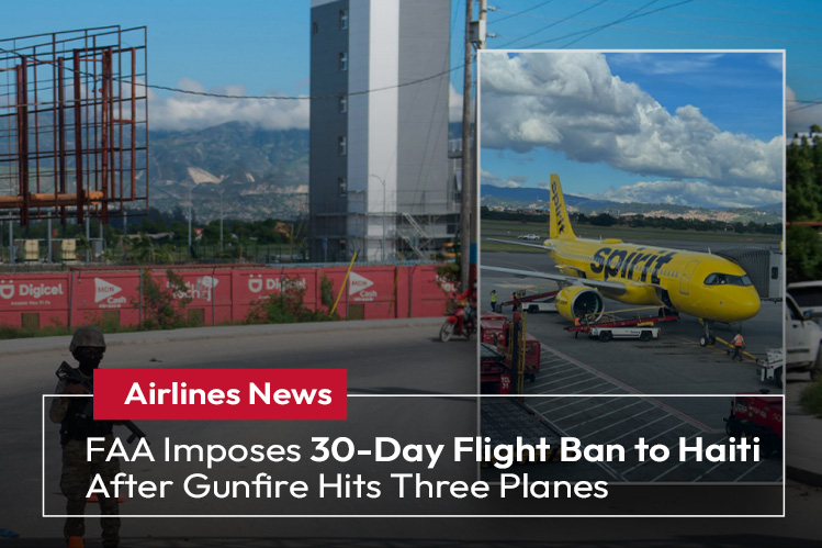 FAA Imposes 30-Day Flight Ban to Haiti After Gunfire Hits Three Planes