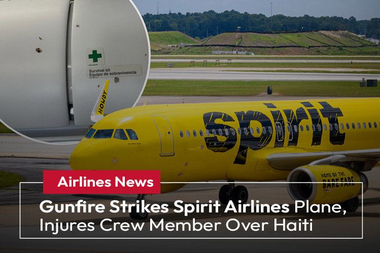 Gunfire Strikes Spirit Airlines Plane, Injures Crew Member Over Haiti