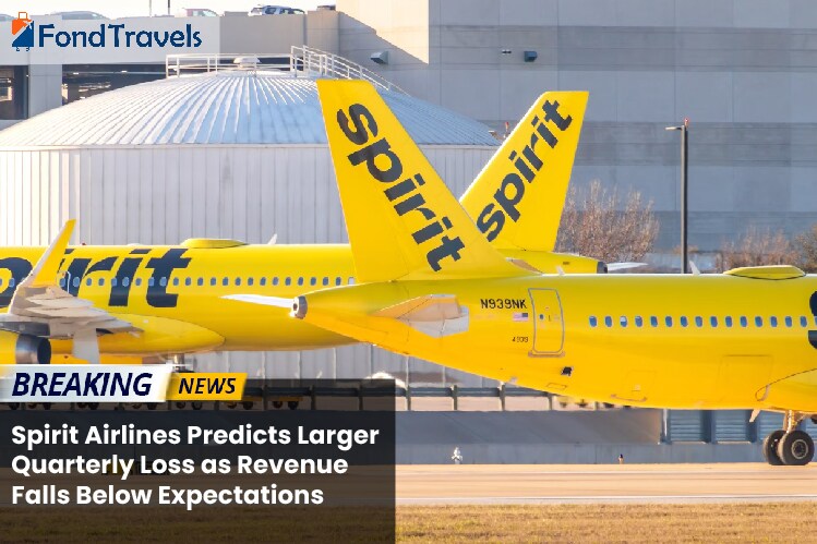 Spirit Airlines Predicts Quarterly Loss as Revenue Declines Short of Anticipations